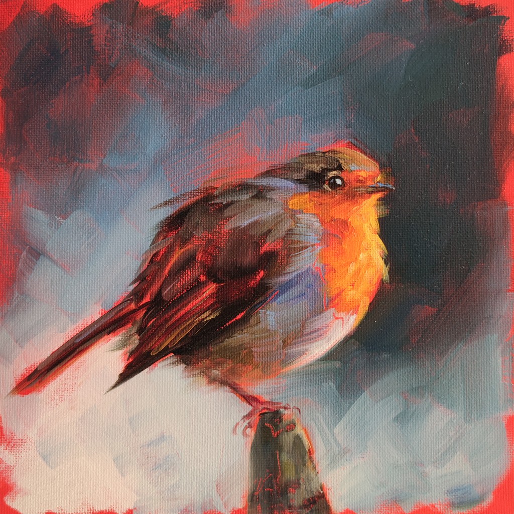 Recall this enchanting robin painting, dubbed 'Silent Strength'? Now it's yours to own as a print! Wishing you a day filled with warmth and joy! ⁠ ⁠ khortviewprints.etsy.com/listing/172845… 🛩️my shop with original paintings is on vacation until 01 June🛩️⁠