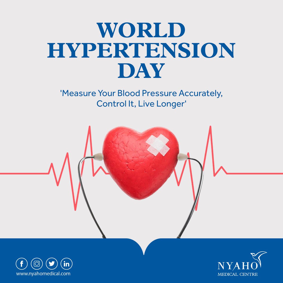 Join us in observing World Hypertension Day! This year's theme emphasises the importance of precise monitoring and effective management of hypertension. Visit Nyaho Medical Centre for a check-up and personalised management plan. Call or WhatsApp 0501436662. #WorldHypertensionDay