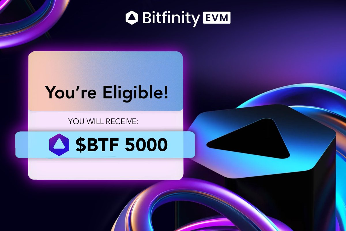 $BTF confirmed token distribution!

Bitfinity Network will allocate a percentage of tokens for the drop from the total supply

✦ Deadline: coming soon!
✦ Reward: $5,000+ per wallet.

Enjoy the branch with step-by-step guides