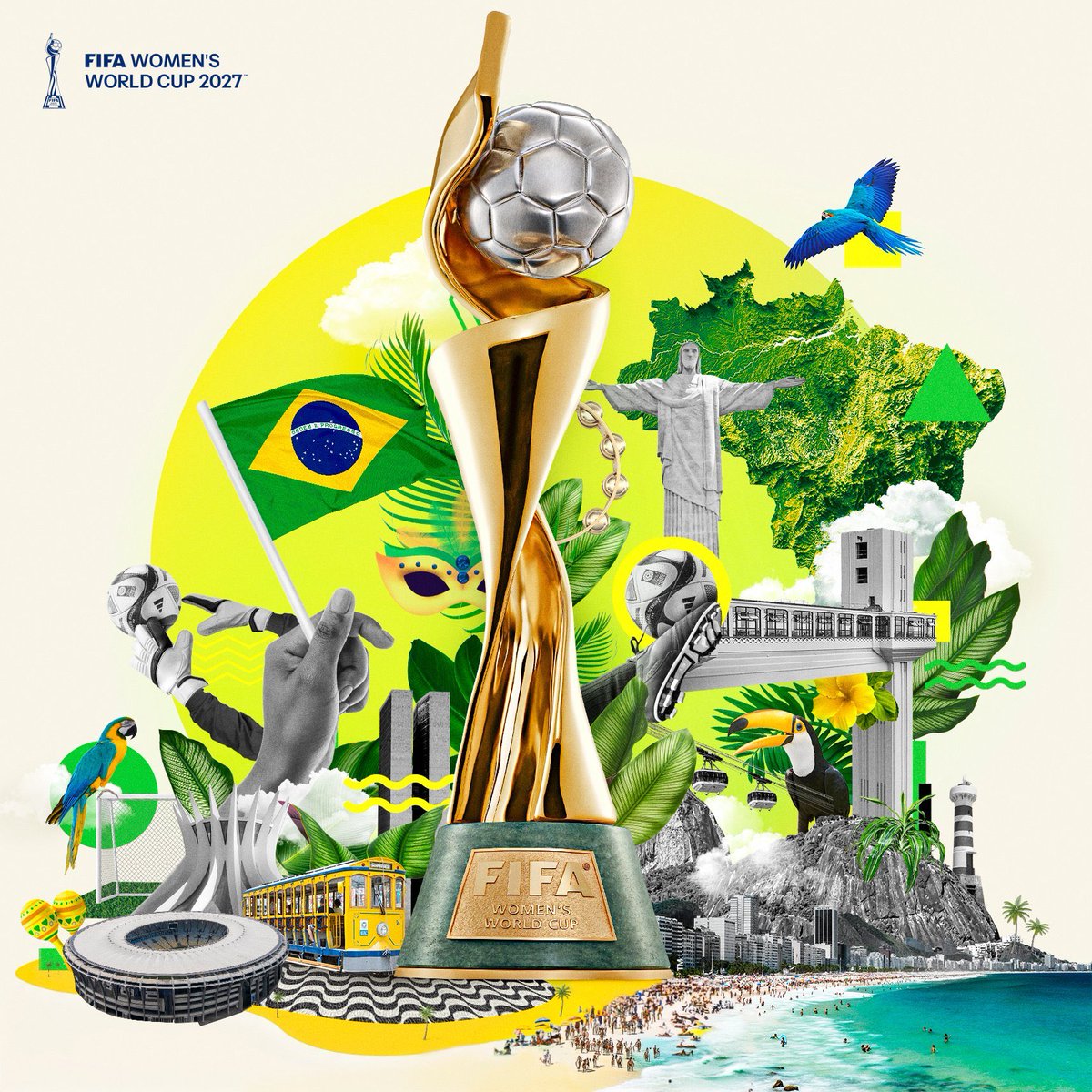 ✅ RESMI: FIFA telah mengumumkan bahwa Brazil terpilih sebagai tuan rumah Piala Dunia Wanita 2027. 🏆 ini adalah pertama kalinya Brazil menjadi tuan rumah Piala Dunia Wanita. 🇧🇷