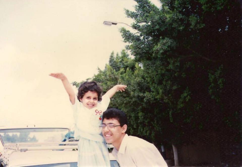 Me as a child & my eldest brother Rami whom we lost in the ongoing genocide in #Gaza. He caring & affectionate having no trouble expressing his emotions to others around him. He always told me he loved me and would interrupt our conversation to express how proud he was of me 🤍