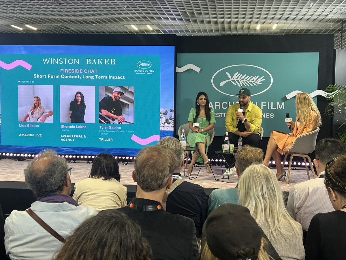 #Cannes2024 Fireside chat: Short Form Content, Long Term Impact at @mdf_cannes (by @WinstonBaker) Speakers: Lida Bilokur, Shermin Lakha, Tyler Sabino