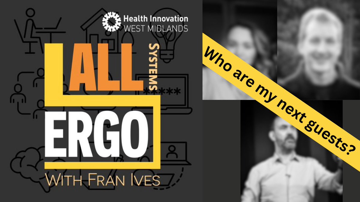 All Systems Ergo! I have not one, not two but three great guests on this next episode......but who are they? 🧐 @HealthInnovWM #allsystemsergo #humanfactors #ergonomics