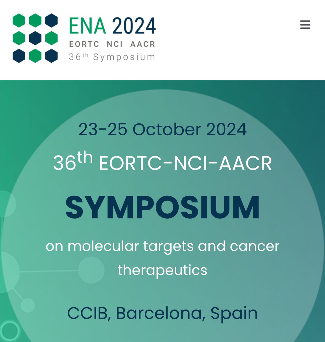 It was an honor to join the Executive Scientific Committee of #ENASymp24 Triple Meeting, which unites EORTC, NCI & AACR into 3 days of new data, education & insights on the future of oncology, with an all star faculty. Register by 5/29 for the early rate! cm.eortc.org/cmPortal/Searc…