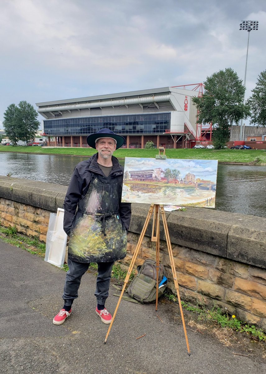 Painted yesterday by @andybisanartist 
#NFFC 🔴⚪️🌳