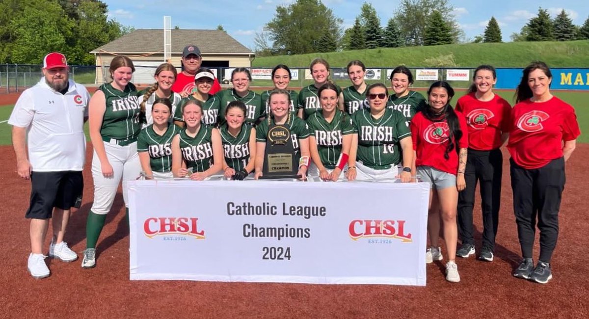 ☘️🥎 CONGRATS to 6 members of @CHSL1926 Cardinal Division Champion @IrishSoftball_ for garnering All-CHSL accolades ... GO IRISH!!! #CentralToLife l #CentralToSuccess ☘️🥎 Click HERE for Read Release ⬇️ bit.ly/3QOzWs0