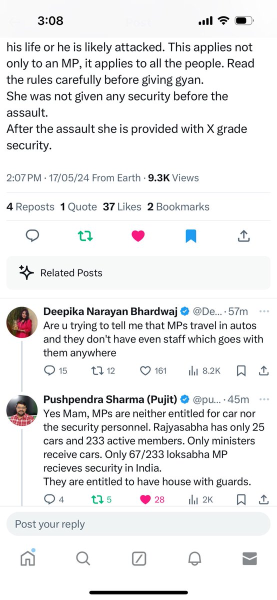 A man in SS corrected her misinformed perceptions. Why is Deepika Bhardwaj so desperate to protect the scamster Arvind Kejriwal? So many tweets of nullifying this case, that also during election time.