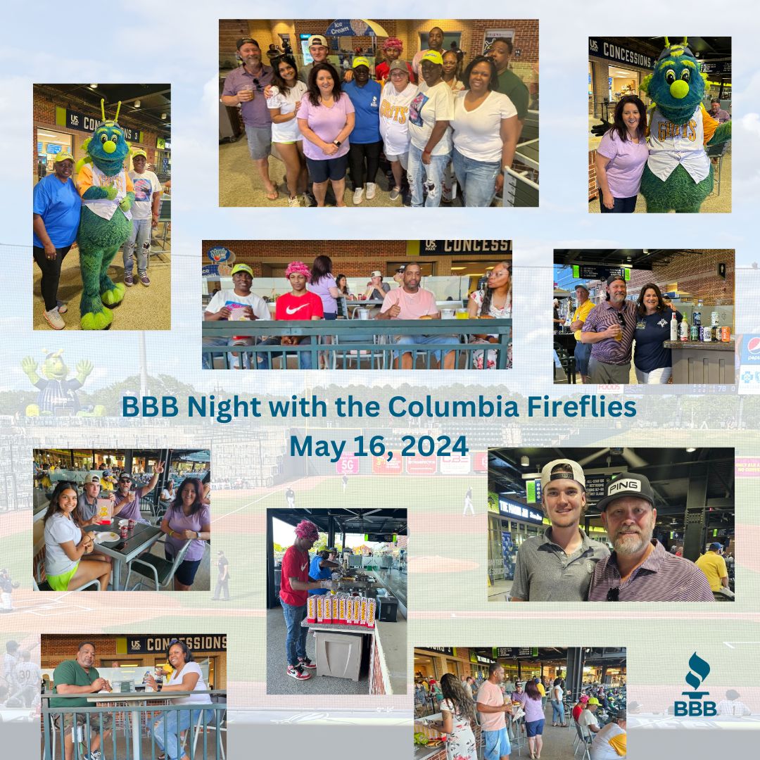 We had a blast watching the @colafireflies take on the @chasriverdogs! It was an amazing time for everyone! #BBBColaChas #LetsGlow #ColumbiaFireFlies #CharlestonRiverDogs