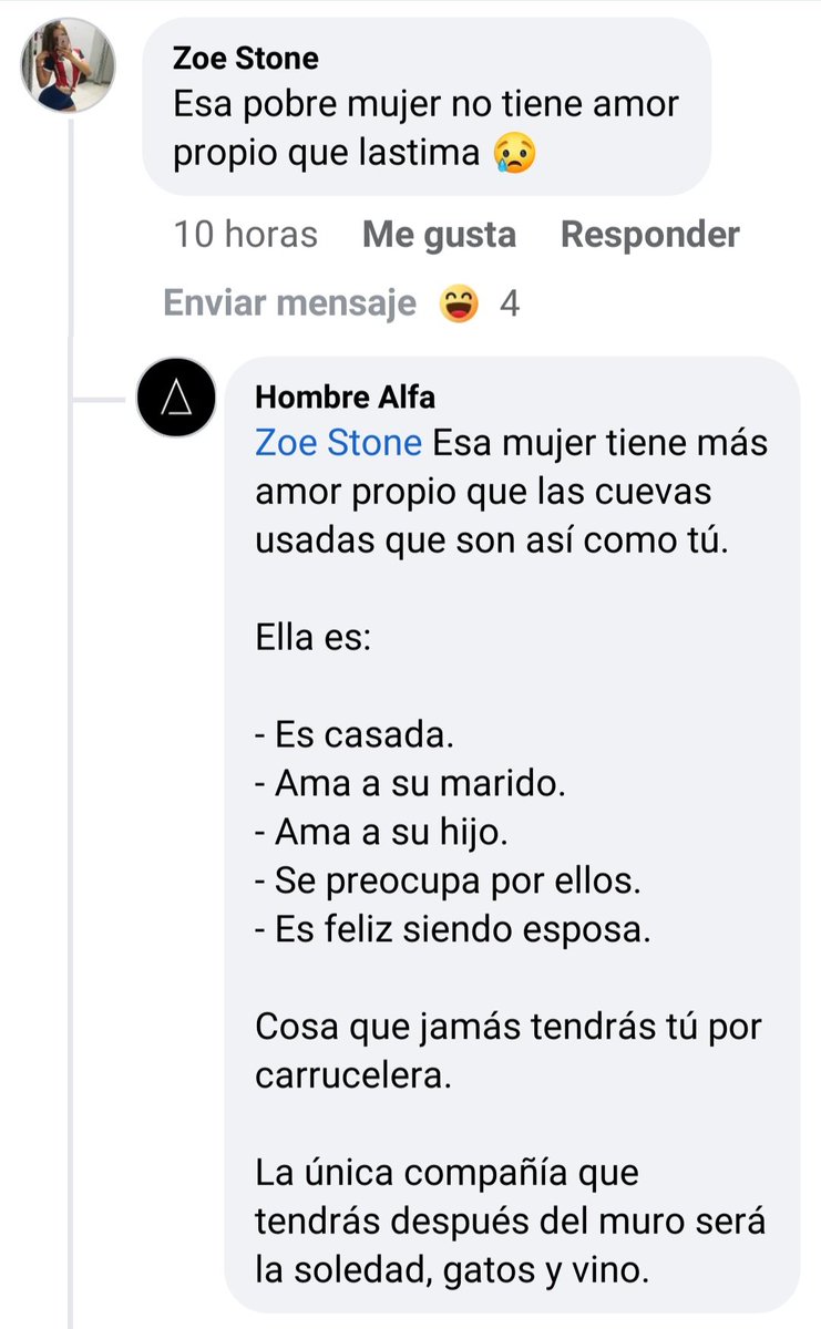 Ella dice que esta esposa 'no tiene amor propio' porque quiso comprarle mis dos libros para dárselo cómo un regalo a su esposo e hijo. 

Las carruceleras que tienen exceso de kilometraje les molesta que una mujer sea exclusiva, respetuosa, ame el hogar y ame a su esposo.