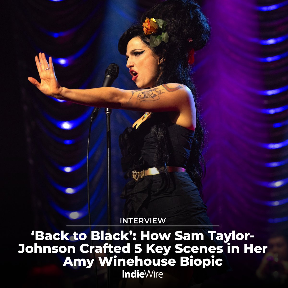 From meeting the love of her life to recreating her Grammy triumph, filmmaker Sam Taylor-Johnson breaks down a handful of key #BackToBlack scenes with IndieWire: trib.al/z8UDbBX
