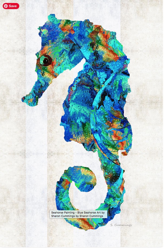 Blue Seahorse HERE:  fineartamerica.com/featured/blue-… #seahorse #beach #beachfun #beachvibes #coastal #sea #ocean #oceans #blue #art #colorful #homedecor #FloridaKeys #Florida #Floridian #buyINTOART #FillThatEmptyWall