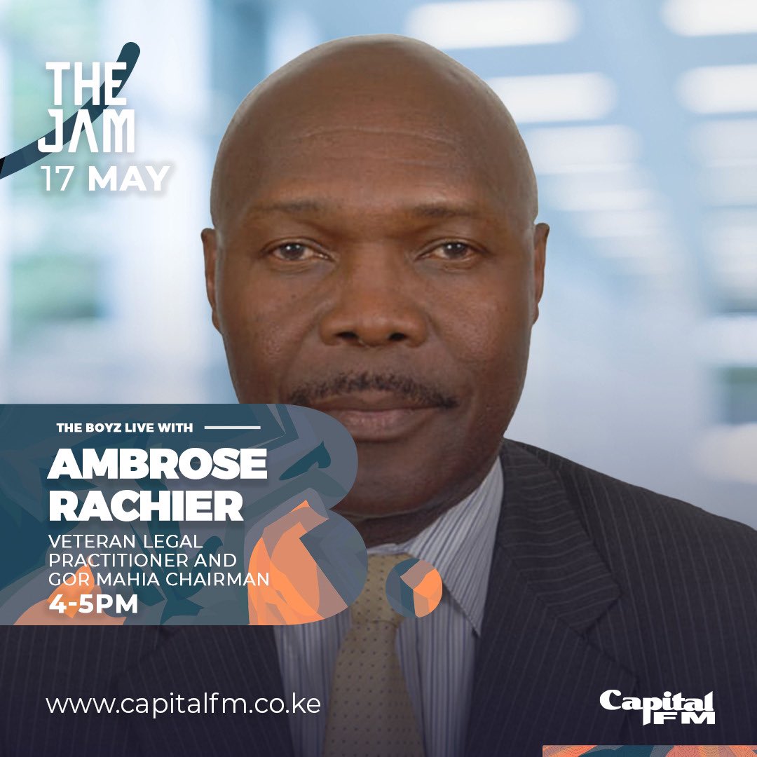 Tune in to #TheBoyzLive to catch @AmbroseRachie’s conversation with us

Listen live capitalfm.co.ke/listenlive/