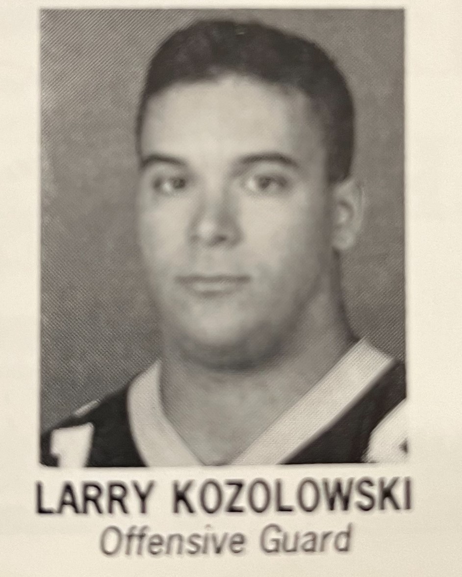 Player Spotlight: Larry played OG for the Griffs from 1992-95. Hard working and gritty player and great teammate. Larry went on to teach P.E. and currently is an Assistant Principal in New Richmond Ohio. He hails from Bishop Grimes HS in Syracuse.