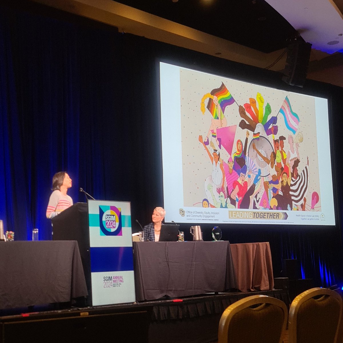 @ritaleemd so many big congrats for this recognition as Nickens award recipient at #SGIM24!! And for using this platform speaking with purpose & passion to 2800+ @SocietyGIM attendees to advocate for change #primarycare #ProudToBeGIM #lgbtqrights #meded #RepresentAsian