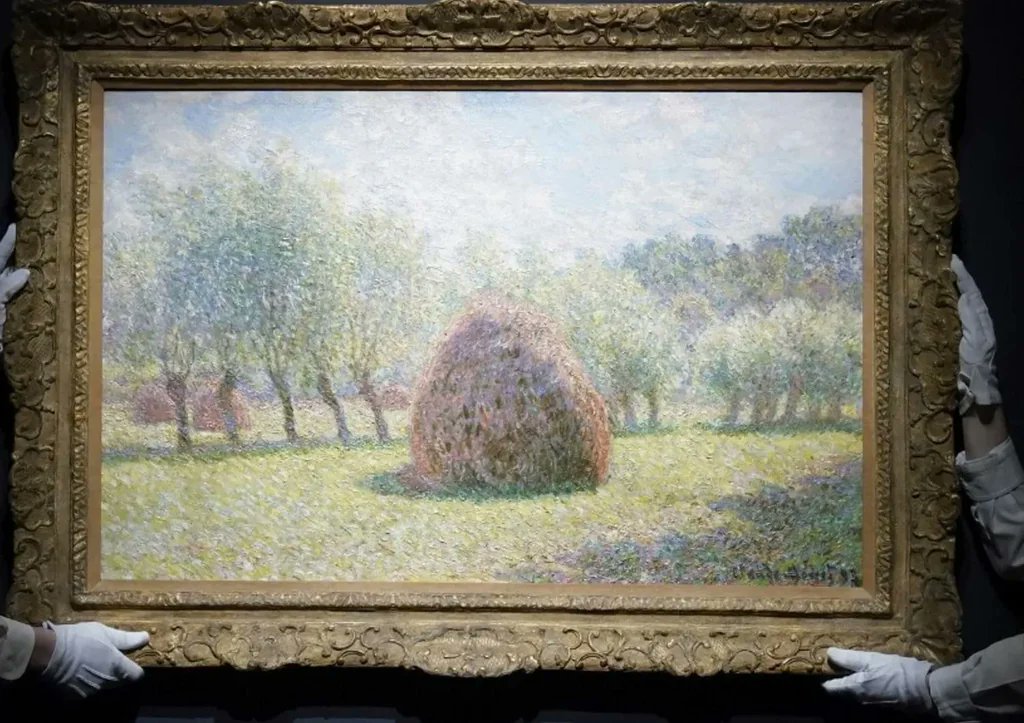 This Claude Monet painting has just been sold for $38.4 million in New York.

Meules à Giverny (1893), the colorful Impressionist painting of haystacks, hammered at $29.8 million, or $34.8 million with fees on May 16, 2024.