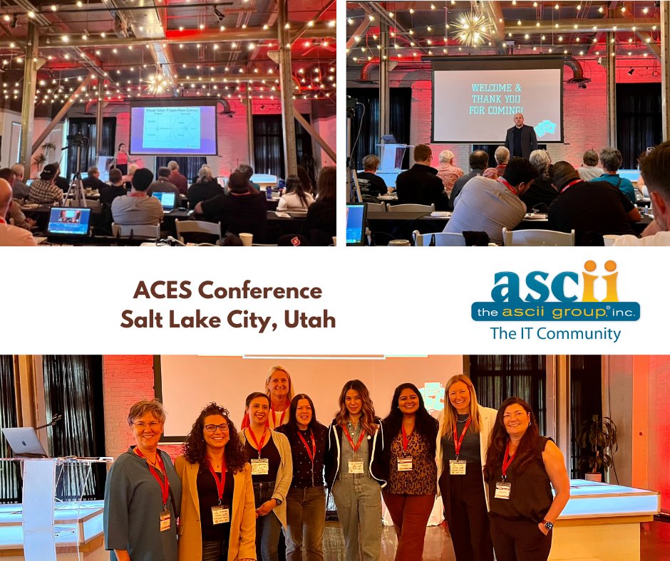 asciigroup's tweet image. Exciting times for The ASCII Group! Lynn Williams (lynn@ascii.com) represented us at the ACES conference in Salt Lake City, Utah on May 15-16. An incredible 2 days filled with valuable insights to help Apple Consultants and MSPs thrive and grow their businesses. #ACESConference