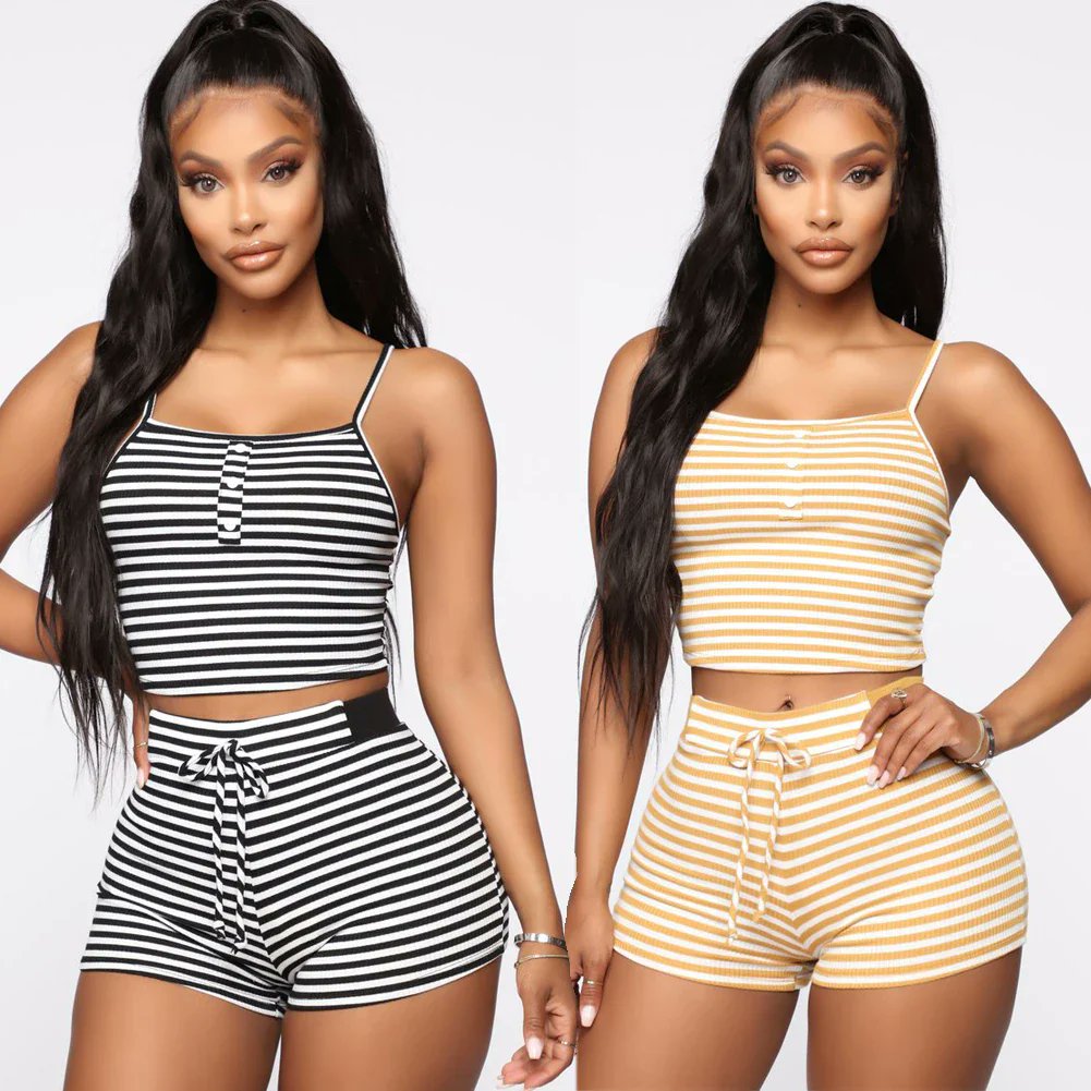 🌟 SUMMER COMFORT ALERT 🌟

Unwind in style with our Women Sleepwear Summer Casual Bodycon Striped Crop Top and Shorts Outfits 2PCS! 💖🛌shling.shop/products/women…
#SummerSleepwear #BodyconOutfit #CasualComfort #StayStylish #SleepwearSet #CropTopAndShorts #NewArrivals