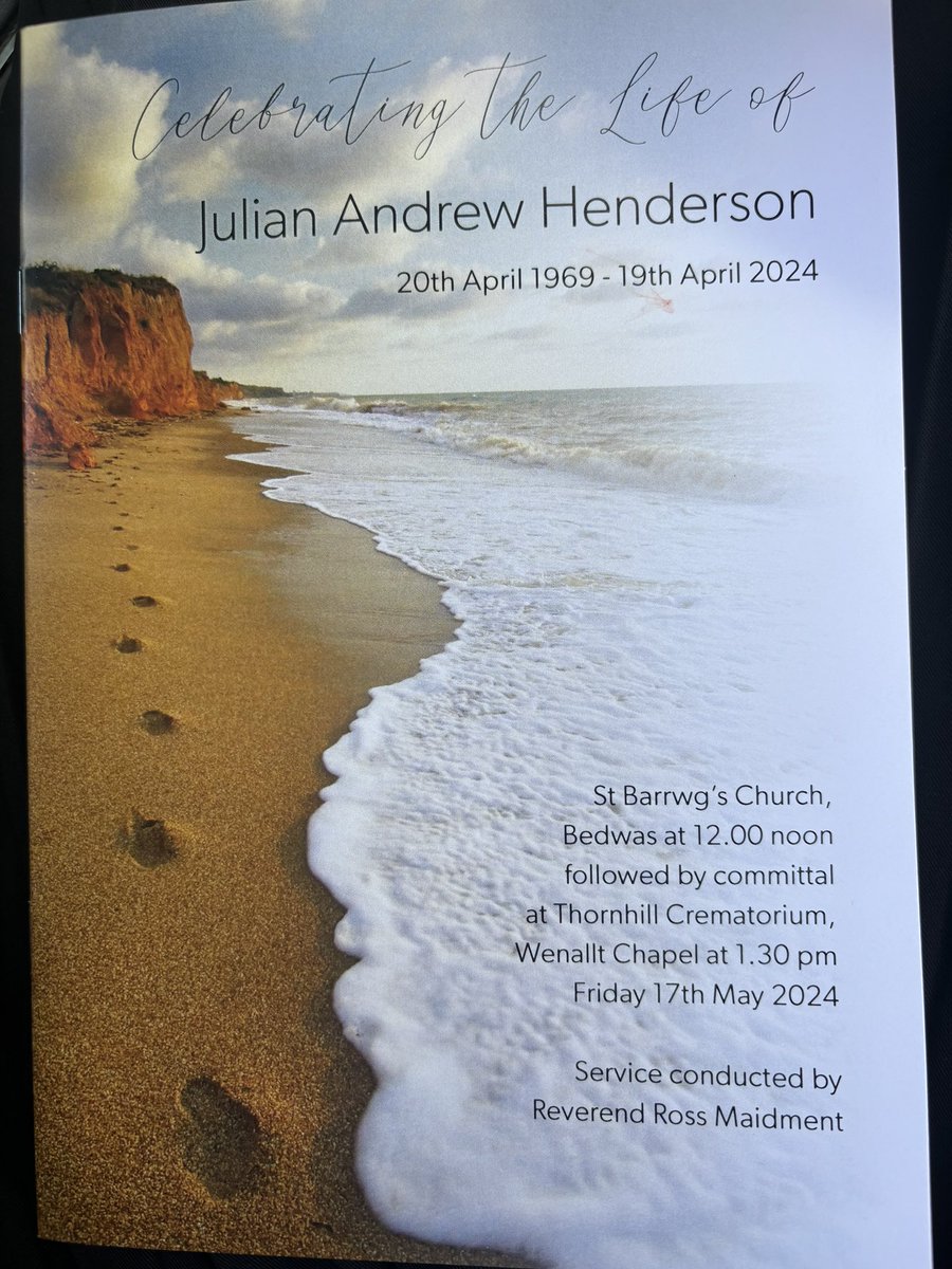 Remembering the one and only Julian Henderson. Beautiful service in Bedwas, with a eulogy full of laughter, which is what he made everyone do. A stalwart of our @WelshConserv Party, Julian will always be remembered for his hard work, dedication & friendship. RIP dear friend