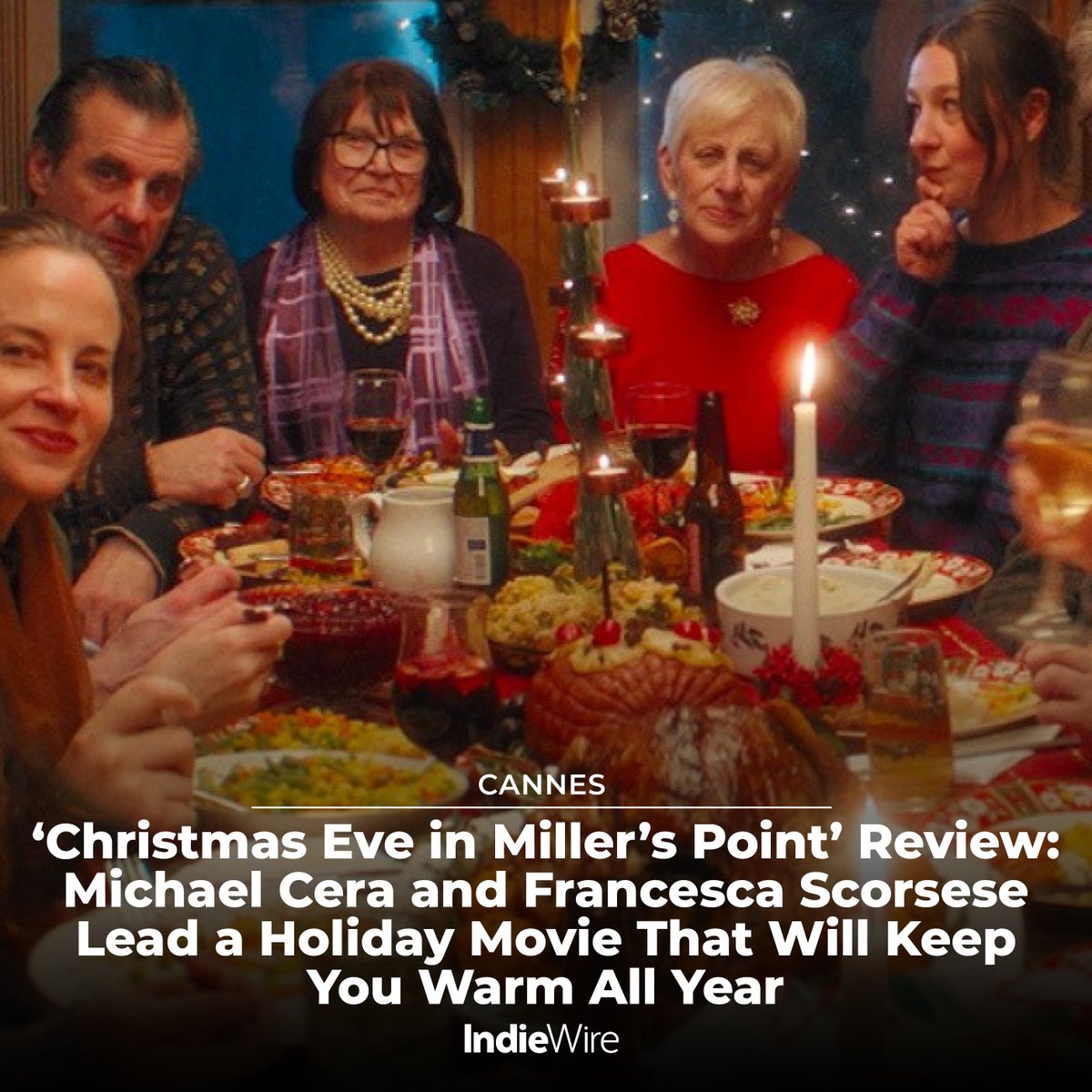 #Cannes: All vibes and no plot, Tyler Taormina's wry but melancholy ensemble comedy knows why the holidays always hit us right in the heart. Read our review for 'Christmas Eve in Miller’s Point' here: trib.al/mQB0gHW