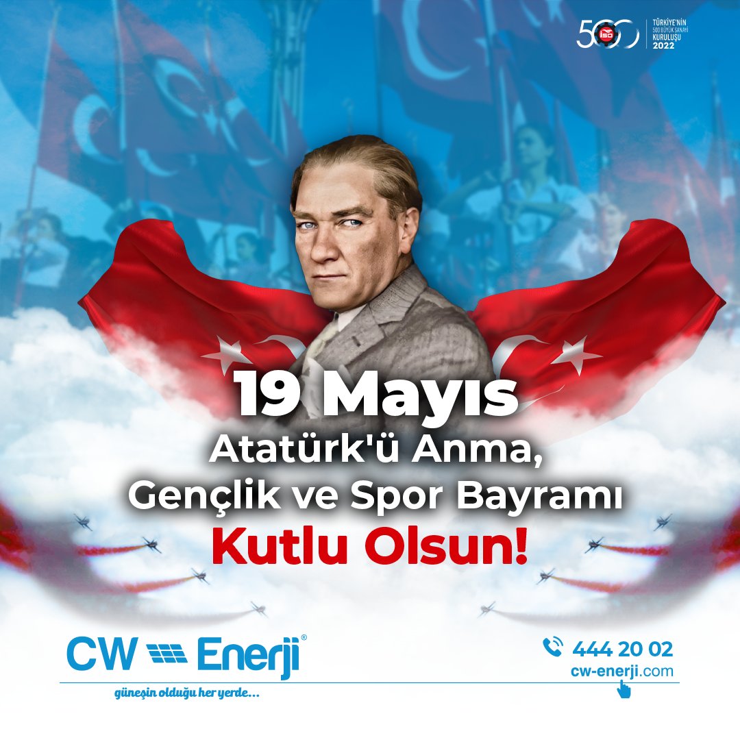 19 Mayıs Atatürk’ü Anma, Gençlik ve Spor Bayramımız Kutlu Olsun! #cwene #cwenerji