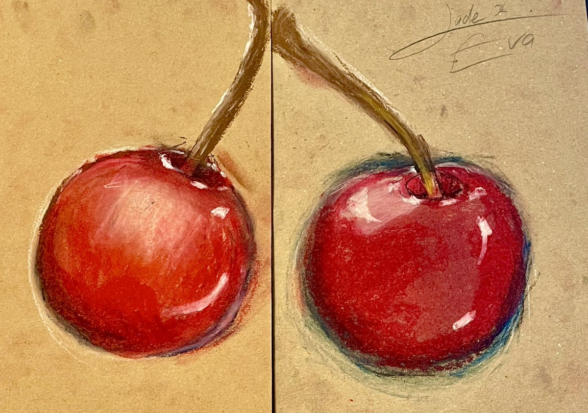 1P13 showing off their oil pastel skills again…. Well done Sophie L, Cara, Jade and Eva 🍊🍓🍒 @ugs_S1 <a href="/UgsPupilsupport/">Pupil Support @ UGS</a> <a href="/UGSchool/">Uddingston Grammar School</a>