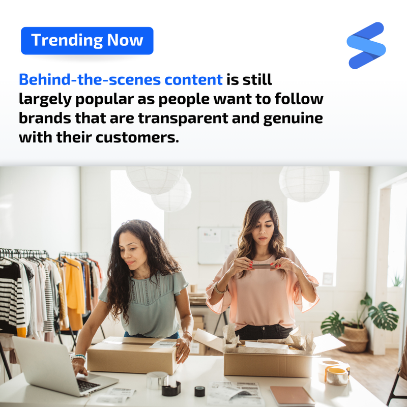 📷 As you send us the type of content you'd like to see, keep in mind behind-the-scenes content.

Stay transparent with your customers by showing them the process and the reality behind your business. They'll love it!