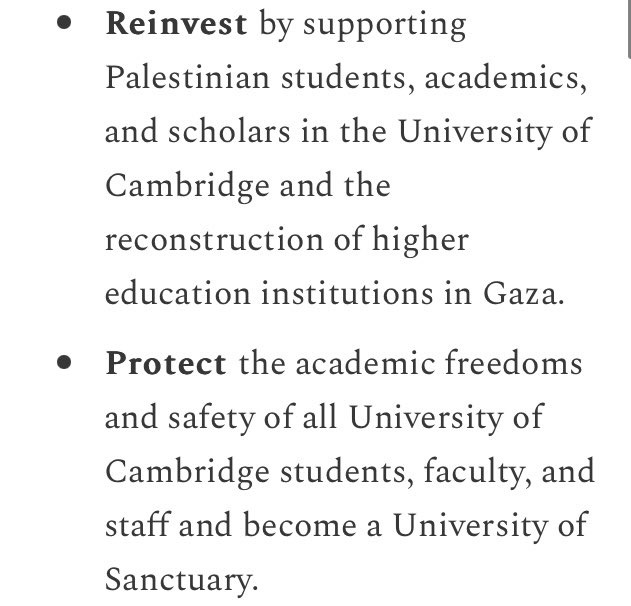 Glad to be standing with fellow @Cambridge_Uni academics in support of the student encampment for Palestine. The University must “disclose, divest, reinvest, and protect” as the Israeli state continues its genocide 👇 …bridgeunistaff4palestine.substack.com/p/open-letter-…