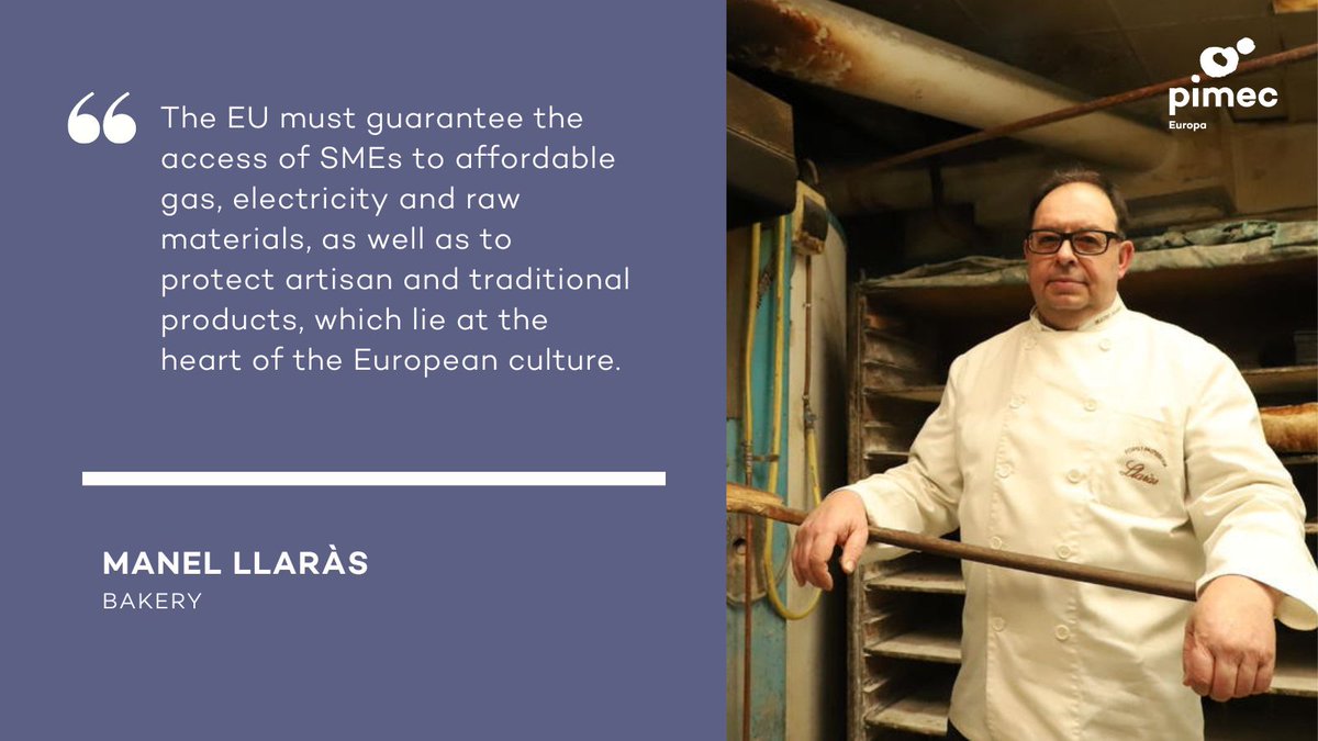 🇪🇺 One of the main demands of @PIMEC and @SMEUnited for the #EUelections24 is that SMEs can have affordable gas, electricity and raw materials, as well as to protect artisan and traditional products.

#SMEs4Europe #UseYourVote