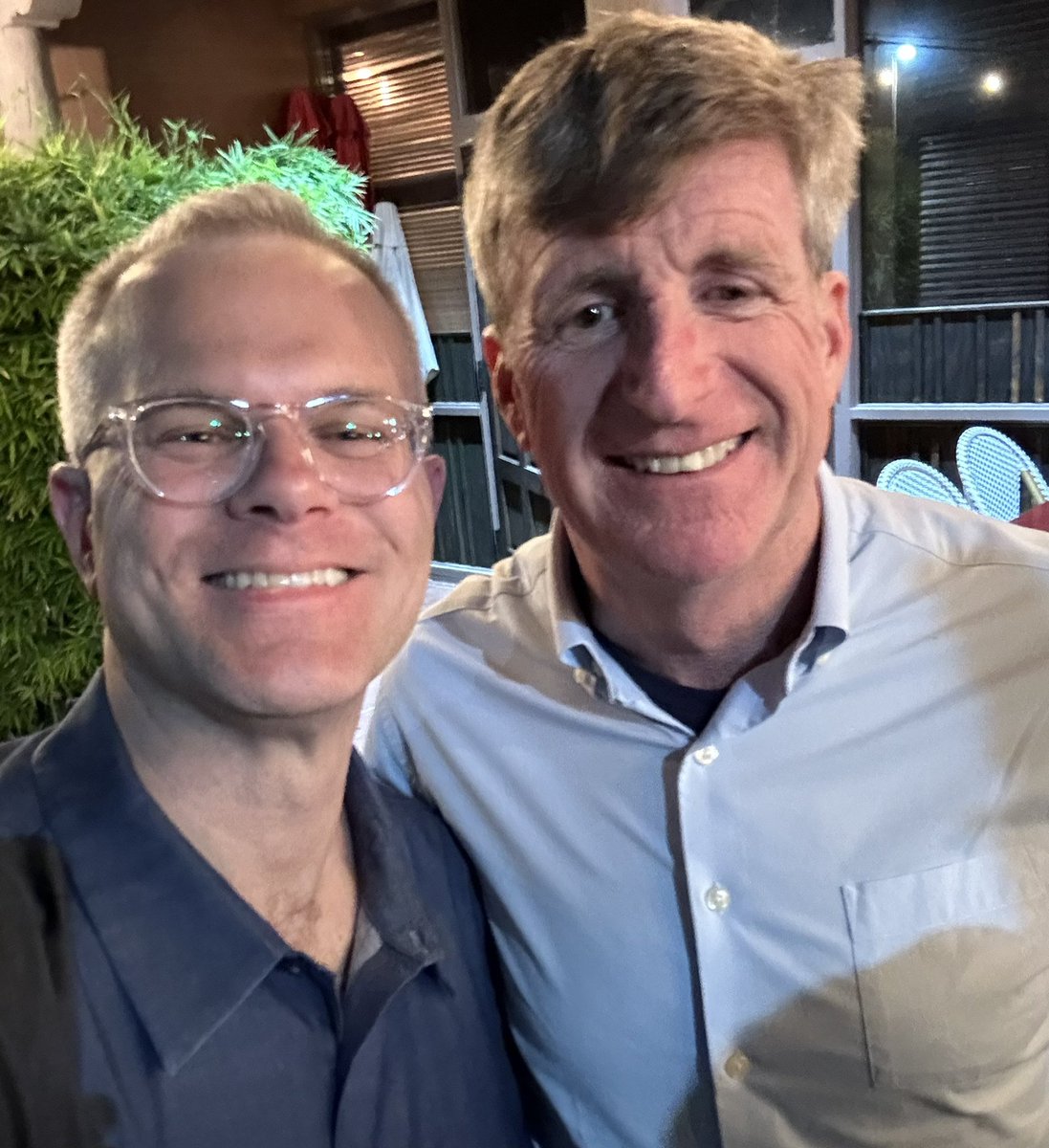 Dinner with @PJK4brainhealth in Vegas last night. Thanks for coming out to support, brother! And make sure to get Patrick’s new book if you haven’t already, it’s incredible! Profiles in Mental Health Courage: bit.ly/3ULpsdZ