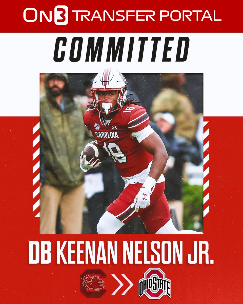 NEWS: South Carolina transfer DB Keenan Nelson Jr. has committed to Ohio State🌰 on3.com/college/ohio-s…