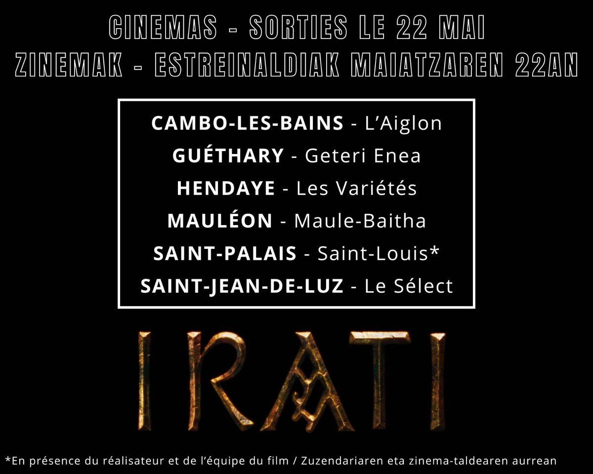 LaFideleProd's tweet photo. #cinema #basque #irati #itziarituno #edurneazkarate #enekosagardoy #sortie @guethary https://t.co/rkD8rSDsib