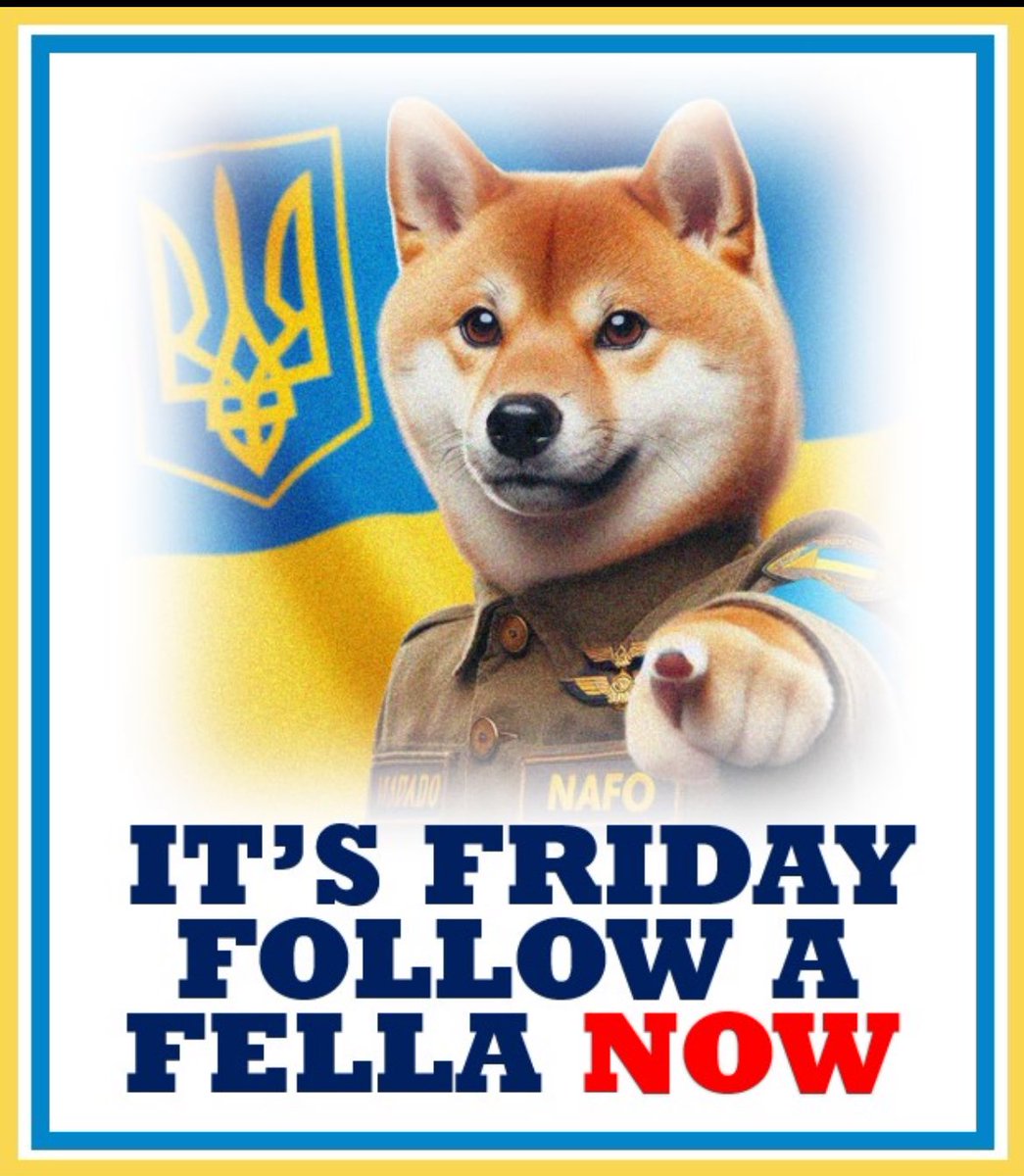 Because it's every #Fellas favorite day Follow A Fella Friday... I have an idea on how to unite NAFO. 1) Retweet this post 2) Reply to this post 3) Go into replies and follow everyone there 4) Bonk Vatniks together. This strategy works really well, let's try it out! #FFF
