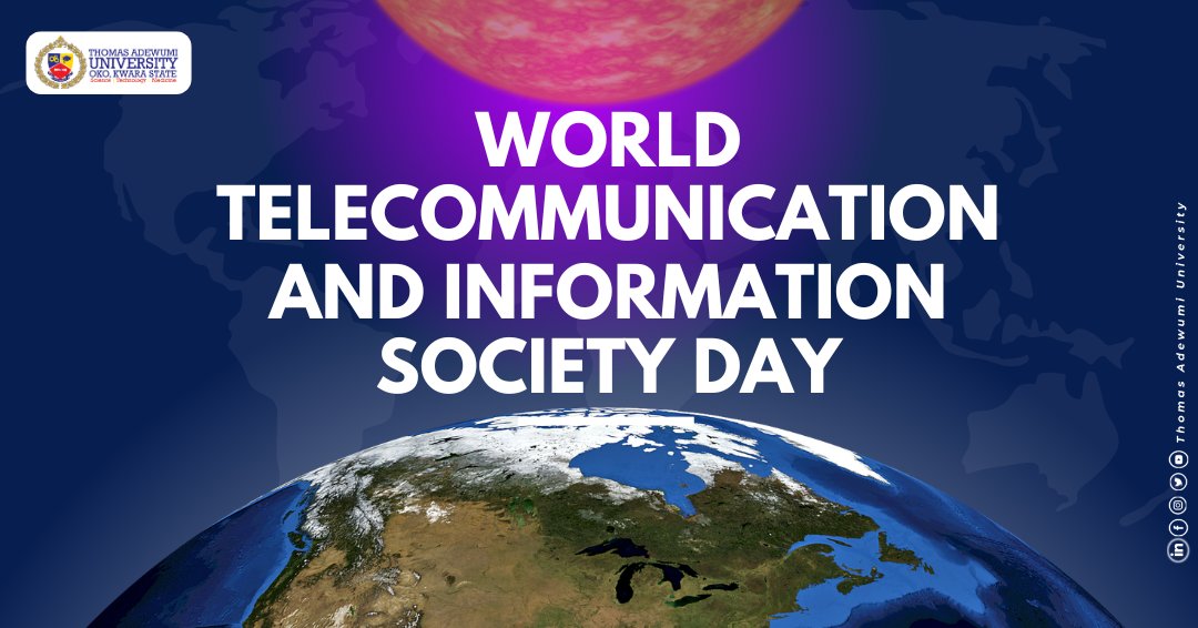 🌐📢@tau_university, we value #digitaltransformation and its #futureimpact. 
On #WorldTelecommunicationandInformationSocietyDay, we celebrate tech advancements and our commitment to equipping students with essential skills for a digital world. 
#Digital #Telecommunication #TAU