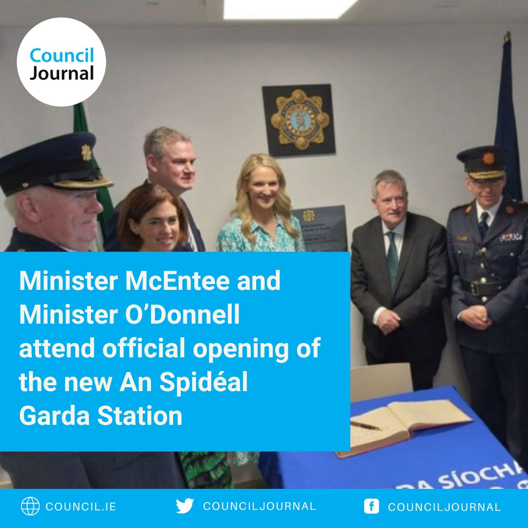 Minister McEntee and Minister O’Donnell attend official opening of the new An Spidéal Garda Station Read more: council.ie/minister-mcent… #anSpidéalGardaStation #garda