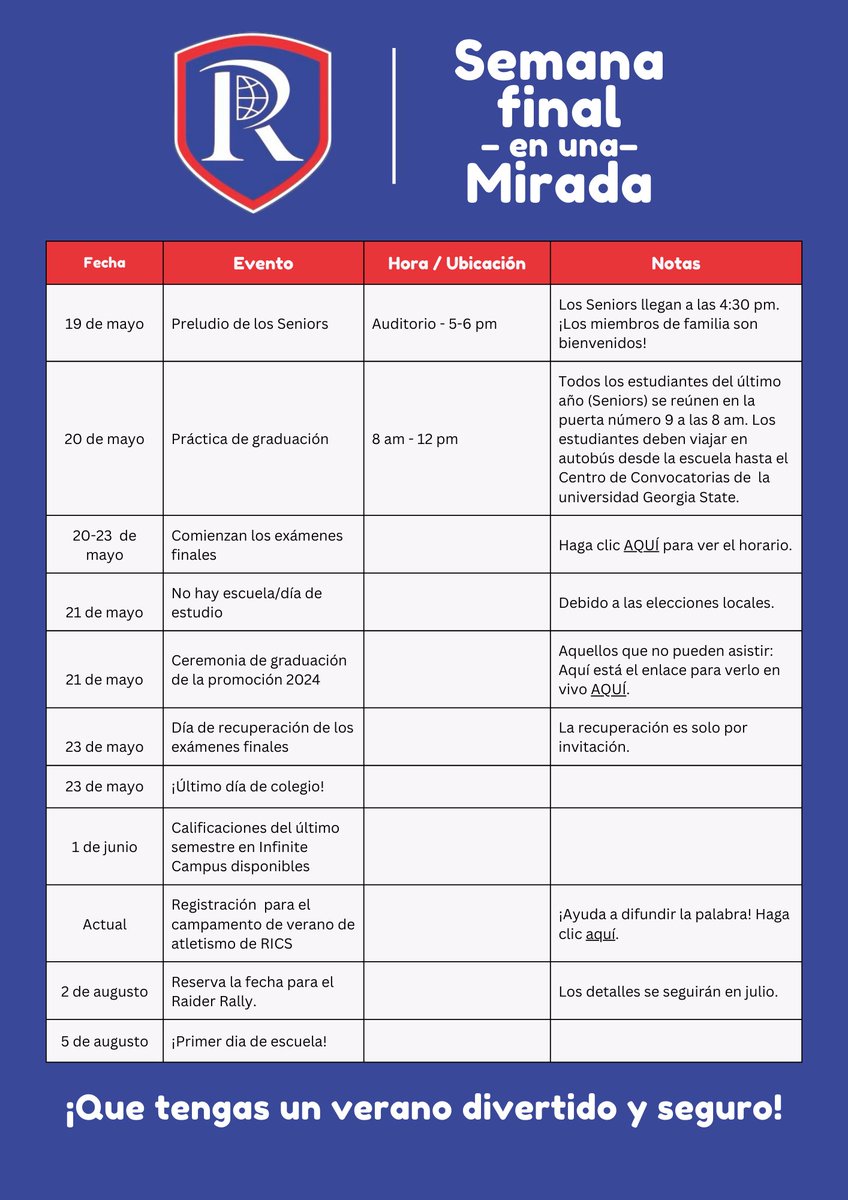 Final WAAG. Congrats to Class of 2024! We'll see everyone else 8/2 at Raider Rally. @ricsprincipal @MsBurns_ @ricscounseling @__MarySchmidt__ @AMCarrierEdtech @The_SSMission @JukeboxEDU @RICSAthletics @RCMSPanther @RICSFoundation @