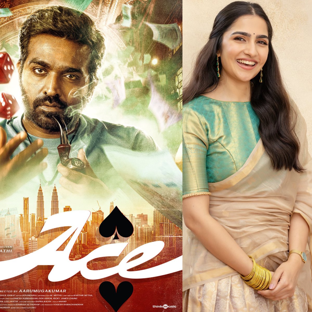 OFFICIAL: #VijaySethupathi's 51st Movie Titled As #ACE ♠️

#RukminiVasanth Is Playing Female Lead