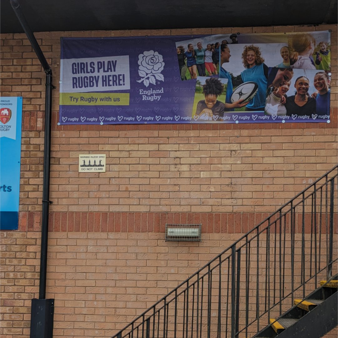 Bolton Rugby Club (@boltonrufc) on Twitter photo The Club now has an England <a href="/RFU/">Rugby Football Union</a> banner proudly displayed outside 'Girls play rugby here' for all to see. This is ahead of our girls rugby open day on Saturday. All welcome 1pm-4pm (no rugby experience is necessary) come & give it a try!
@lancashirerugby
@BoltonArena
#boltonrufc The Club now has an England <a href="/RFU/">Rugby Football Union</a> banner proudly displayed outside 'Girls play rugby here' for all to see. This is ahead of our girls rugby open day on Saturday. All welcome 1pm-4pm (no rugby experience is necessary) come & give it a try!
@lancashirerugby
@BoltonArena
#boltonrufc