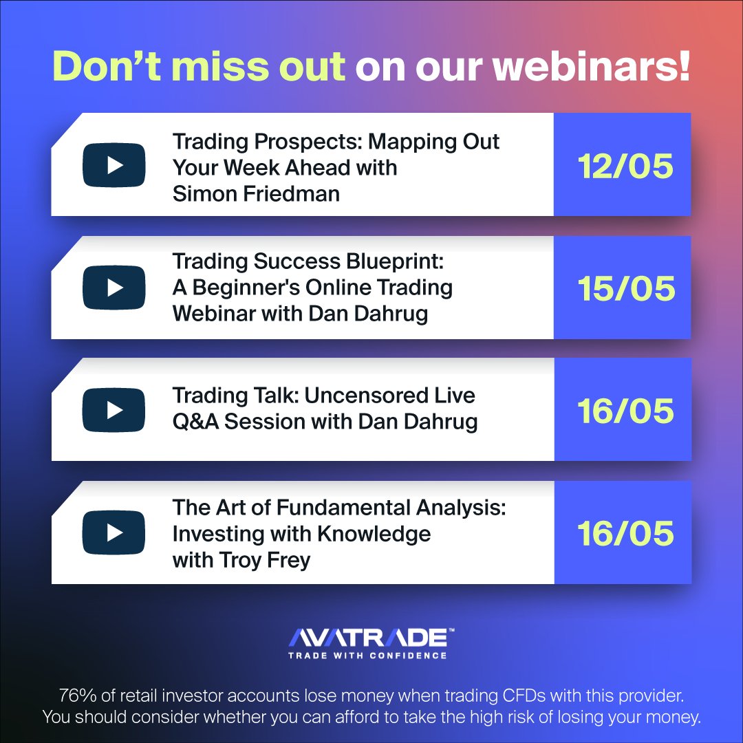 Missed our latest trading webinar? Not to worry! 🌟 Catch up on all the insightful sessions by visiting our YouTube channel - #AvaTradeTV 👉 ava.trade/z8v. #TradingWebinar #ExpertInsights #TradingStrategies