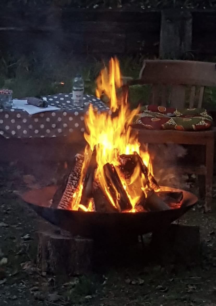 We are pleased to announce that ‘Reflections on Writing Into the Fire’ by Razia Aziz - words from and after the Writing Into The Fire workshop, Saddlescombe Farm, 11th November 2023 - is now available on our website: writingourlegacy.org.uk/reflections-on… Photo credit: Anuja Sharma