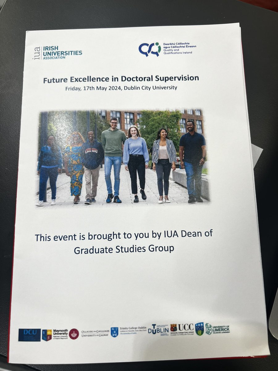 James McGrath (@jamesamcgrath) on Twitter photo Enjoying a great day of talks today at the <a href="/IUAofficial/">Irish Universities Assoc.</a> event 'Future Excellence in Doctoral Supervision' at <a href="/DCU/">Dublin City University</a>
Including talks on European and National frameworks, AI, Academic integrity, and inclusive environments Enjoying a great day of talks today at the <a href="/IUAofficial/">Irish Universities Assoc.</a> event 'Future Excellence in Doctoral Supervision' at <a href="/DCU/">Dublin City University</a>
Including talks on European and National frameworks, AI, Academic integrity, and inclusive environments