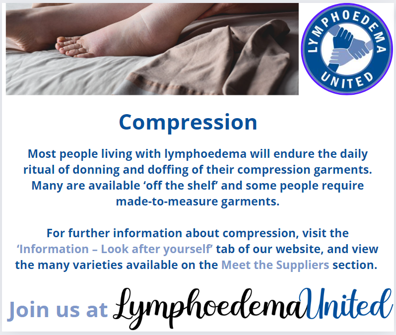 #Compression is one of the four cornerstones of managing #lymphoedema. Did you know there are various styles and colours to break the monotony of tan or black? Can compression become part of our outfit? Can we wear with PRIDE not HIDE? Visit lymphoedemaunited.com/meet-the-suppl… #lymph