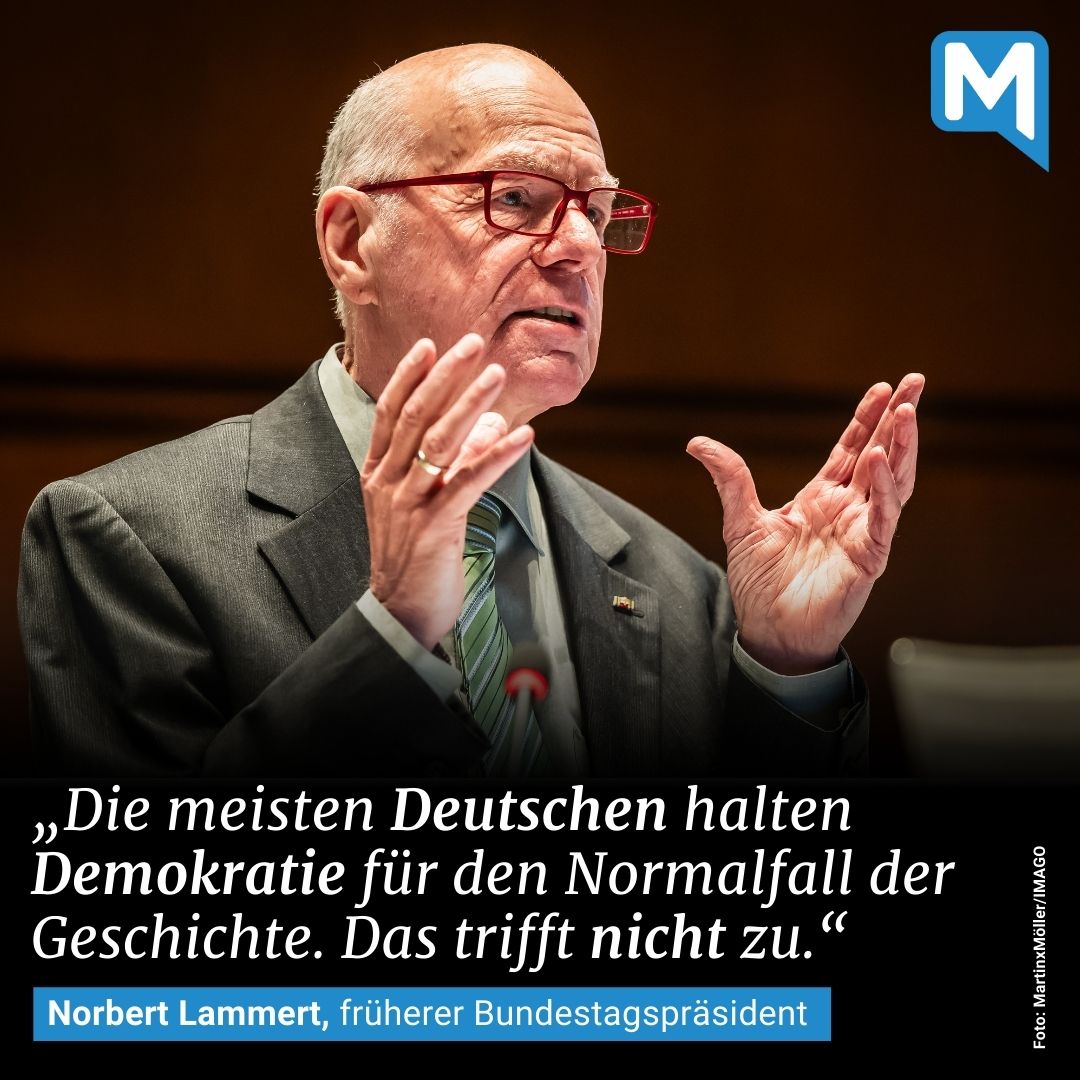 Norbert Lammert, Vorsitzender der @KASonline, warnt vor zunehmender gesellschaftlichen Verrohung. Die #Demokratie sei global auf dem Rückzug.

@FlorianPfitzner @AnneMerholz

#Bundesregierung #Grundgesetz #Migrationspolitik #Meinungsfreiheit #Europawahl

merkur.de/politik/norber…