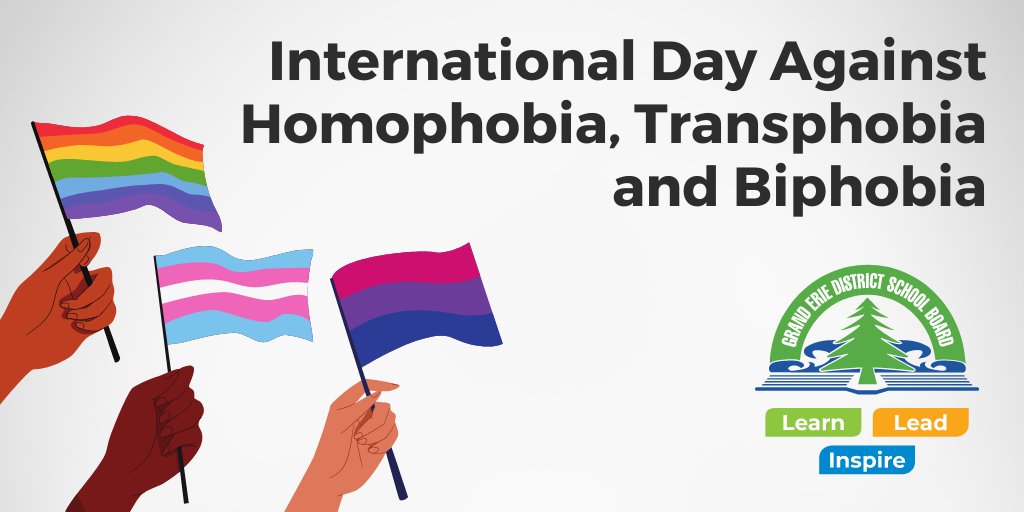 Each year on May 17, we recognize the International Day of Against Homophobia, Transphobia and Biphobia. Today and always, we're committed to ensuring every student and staff member feels safe and included in Grand Erie.