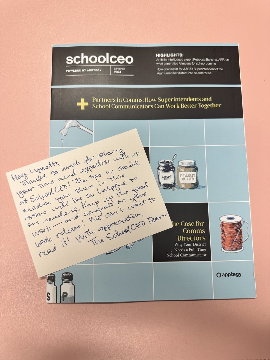 Thanks again to @school_ceo for including my insights on social media strategies for schools in your latest issue. 📘🤝 I also can’t wait to hear what you think about the #EdBranding book. #SchoolPR #tellyourstory schoolceo.com/spring-2024/