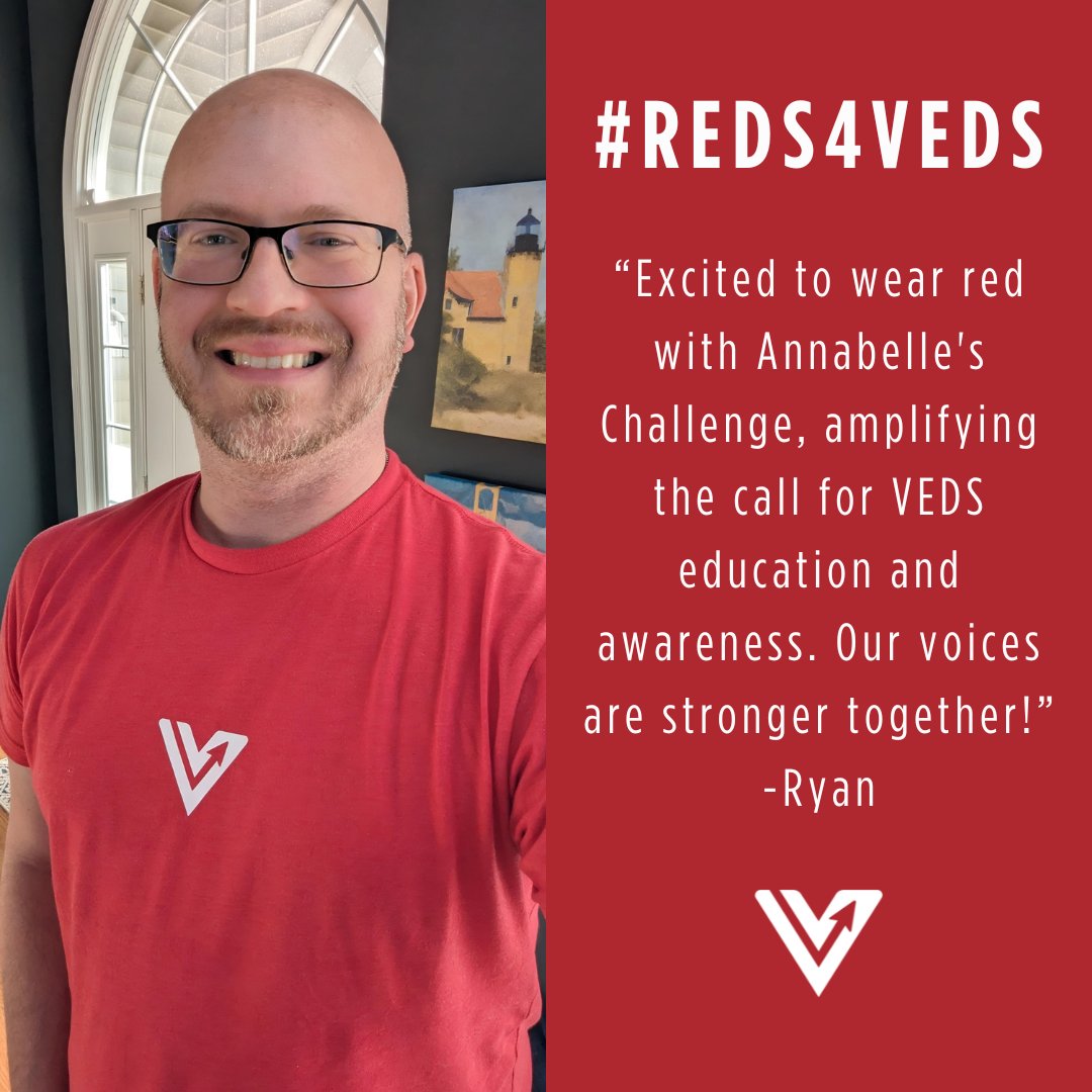 The VEDS Movement Director, Ryan, is supporting #REDS4VEDS. Share your support in comments! Thank you to our friends @AJSchallenge #VEDS