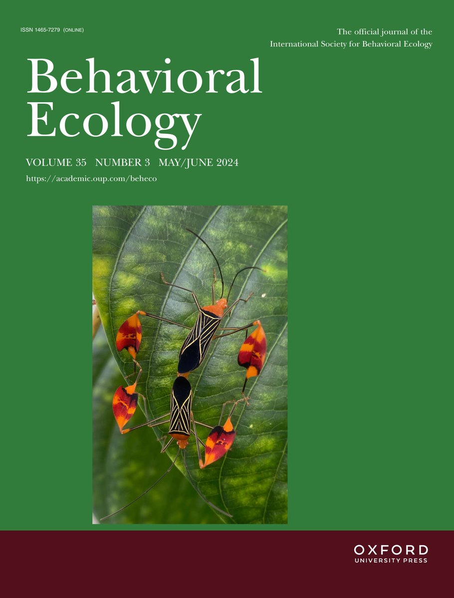 Ummat Somjee (@ummat_s) on Twitter photo Nice to see matador bugs making it to the cover of <a href="/BehavEcol/">Behavioral Ecology</a> - Check out our paper led by <a href="/JulietteJRubin/">Juliette Rubin</a> with <a href="/JorgeLMedinaMa1/">Jorge L. Medina-Madrid</a> <a href="/JJinsing/">Jay 钻升 Falk</a> Nice to see matador bugs making it to the cover of <a href="/BehavEcol/">Behavioral Ecology</a> - Check out our paper led by <a href="/JulietteJRubin/">Juliette Rubin</a> with <a href="/JorgeLMedinaMa1/">Jorge L. Medina-Madrid</a> <a href="/JJinsing/">Jay 钻升 Falk</a>