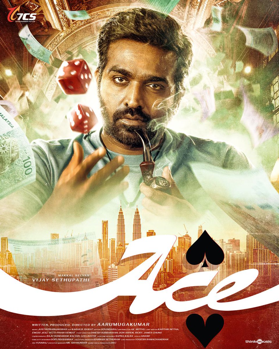 #VJS51 - #ACE TITLE teaser & FIRST LOOK! 🔗youtu.be/T1MVmNUqUsA?si… The trump Card you Have Been Waiting FOR. @VijaySethuOffl @Rukminitweets @Aaru_Dir @justin_tunes @7CsPvtPte @thinkmusicindia