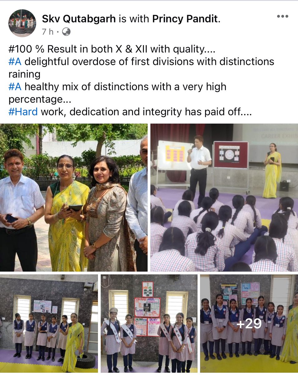 Excellence is the gradual result of always striving better. That’s what our students have shown. #100result #cbse #education #classX #classXII #dedication #motivation by all teachers their #hardwork under the leadership of our Hos mam @princypandit facebook.com/share/p/xvYufd…