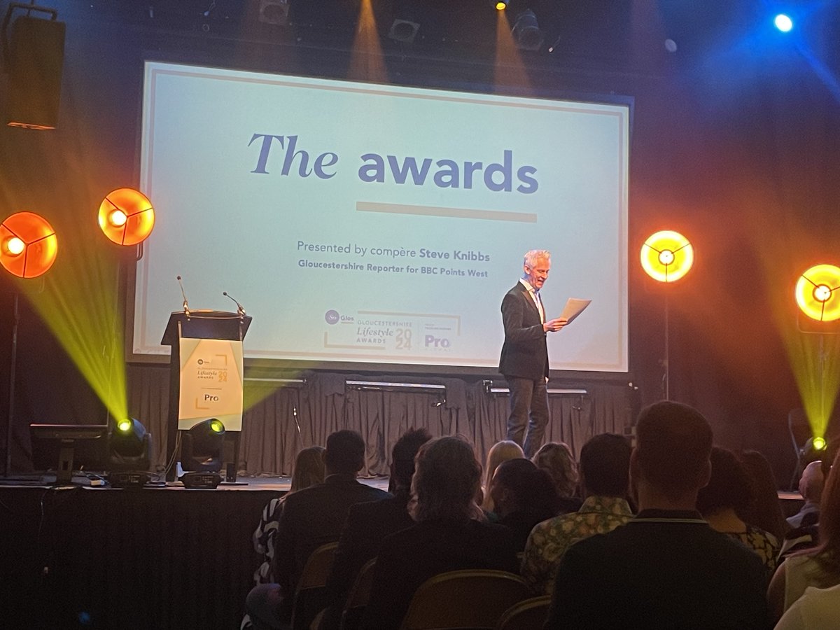 It was wonderful to be part of the @soglos Lifestyle Awards last night. Congrats to @GlosCat for winning Cultural Venue of the Year, @KingsSchoolGlos for winning Highly Commended Independent School of the Year & for @cheltfestivals for winning Event of the Year. @Knibbsey