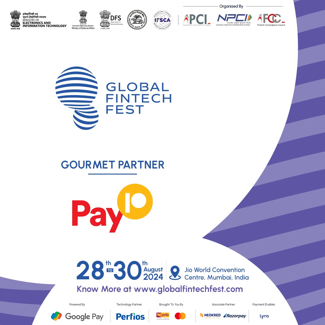 We are excited to announce Pay10 is joining us as the 'Gourmet partner' for this year's Global Fintech Fest. Prepare to witness fintech innovation at its peak!

#GFF #GFF24 #GlobalFintechFest #FintechRevolution #FintechInnovators